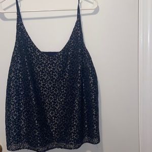 Banana republic flowy navy flower tank top
